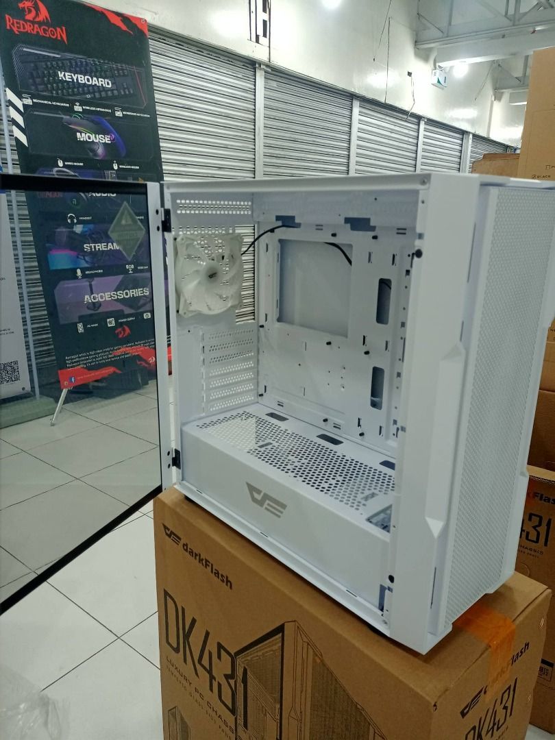 Darkflash Casing DK431 MESH White WITH FANS Darkflash Casing DK431 MESH White WITH FANS